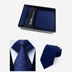 Accessories | Classic Men’s Artificial Silk Tie Sets Blue – Mens