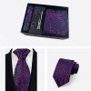 Accessories | Classic Men’s Artificial Silk Tie Sets Blue – Mens