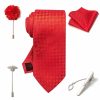 Accessories | Classic Men’s Modern Polyester Tie Sets (Set of 5) Red – Mens