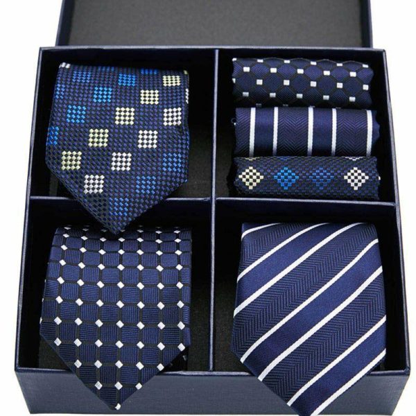 Accessories | Classic Men’s Modern Polyester Tie Sets (Set of 6) Blue – Mens