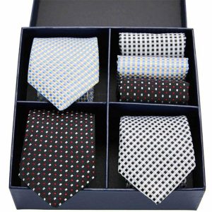 Accessories | Classic Men’s Modern Polyester Tie Sets (Set of 6) White – Mens