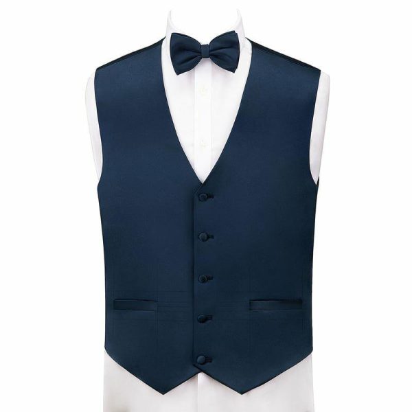 Accessories | JJ’s House Satin Formal Vest/Waistcoat Dark Navy – Mens