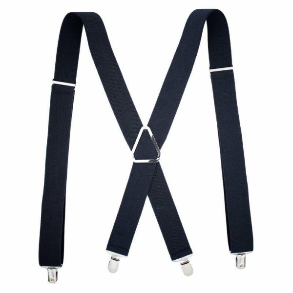 Accessories | Solid Color Elastic band Suspenders Black – Mens