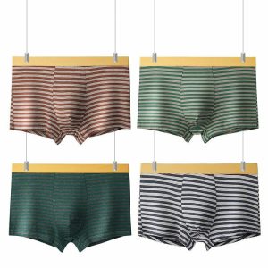 Accessories | Stripe Polyester Men’s underwear (Set of 4) 4# – Mens