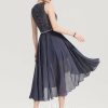 Birthday | A-line Scoop Asymmetrical Chiffon Lace Cocktail Dress With Beading Stormy – Womens