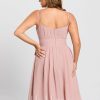 Birthday | A-line Scoop Knee-Length Chiffon Homecoming Dress Dusty Rose – Womens