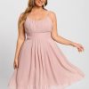 Birthday | A-line Scoop Knee-Length Chiffon Homecoming Dress Dusty Rose – Womens