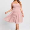 Birthday | A-line Scoop Knee-Length Chiffon Homecoming Dress Dusty Rose – Womens