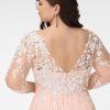 Birthday | A-line Scoop Knee-Length Lace Chiffon Cocktail Dress Pearl Pink – Womens