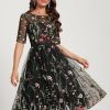 Birthday | A-line Scoop Knee-Length Lace Cocktail Dress As Picture – Womens