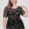 Birthday | A-line Scoop Knee-Length Lace Cocktail Dress As Picture – Womens