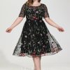 Birthday | A-line Scoop Knee-Length Lace Cocktail Dress As Picture – Womens