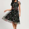 Birthday | A-line Scoop Knee-Length Lace Cocktail Dress Black – Womens