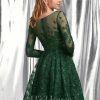 Birthday | A-line Scoop Short Lace Homecoming Dress With Sequins Hunter Green – Womens