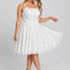 Birthday | A-line Square Short Lace Homecoming Dress Ivory – Womens