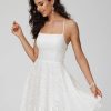 Birthday | A-line Square Short Lace Homecoming Dress Ivory – Womens