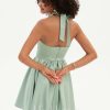 Birthday | A-line Sweetheart Short Mini Satin Homecoming Dress Agave – Womens