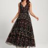 Birthday | A-line V-Neck Ankle-Length Lace Cocktail Dress With Flower Beading As Picture – Womens