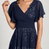 Birthday | A-line V-Neck Asymmetrical Lace Chiffon Cocktail Dress With Sequins As Picture – Womens