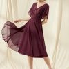 Birthday | A-line V-Neck Knee-Length Lace Chiffon Cocktail Dress With Sequins Cabernet – Womens