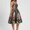 Birthday | A-line V-Neck Knee-Length Satin Cocktail Dress With Flower As Picture – Womens