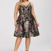 Birthday | A-line V-Neck Knee-Length Satin Cocktail Dress With Flower As Picture – Womens