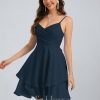 Birthday | A-line V-Neck Short Chiffon Homecoming Dress As Picture – Womens