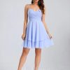 Birthday | A-line V-Neck Short Chiffon Homecoming Dress As Picture – Womens