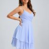 Birthday | A-line V-Neck Short Chiffon Homecoming Dress As Picture – Womens