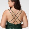 Birthday | A-line V-Neck Short Chiffon Homecoming Dress With Sequins Beading Dark Green – Womens