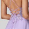 Birthday | A-line V-Neck Short Lace Tulle Homecoming Dress With Beading Lilac – Womens