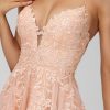 Birthday | A-line V-Neck Short Tulle Lace Homecoming Dress With Sequins Pearl Pink – Womens