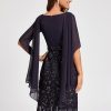 Birthday | Sheath/Column Cowl Knee-Length Chiffon Lace Cocktail Dress With Ruffle Sequins As Picture – Womens