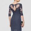 Birthday | Sheath/Column Scoop Knee-Length Lace Chiffon Cocktail Dress Stormy – Womens