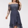 Birthday | Trumpet/Mermaid Off the Shoulder Asymmetrical Chiffon Cocktail Dress With Sequins Stormy – Womens