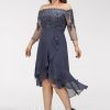 Birthday | Trumpet/Mermaid Off the Shoulder Asymmetrical Chiffon Cocktail Dress With Sequins Stormy – Womens