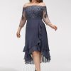 Birthday | Trumpet/Mermaid Off the Shoulder Asymmetrical Chiffon Cocktail Dress With Sequins Stormy – Womens