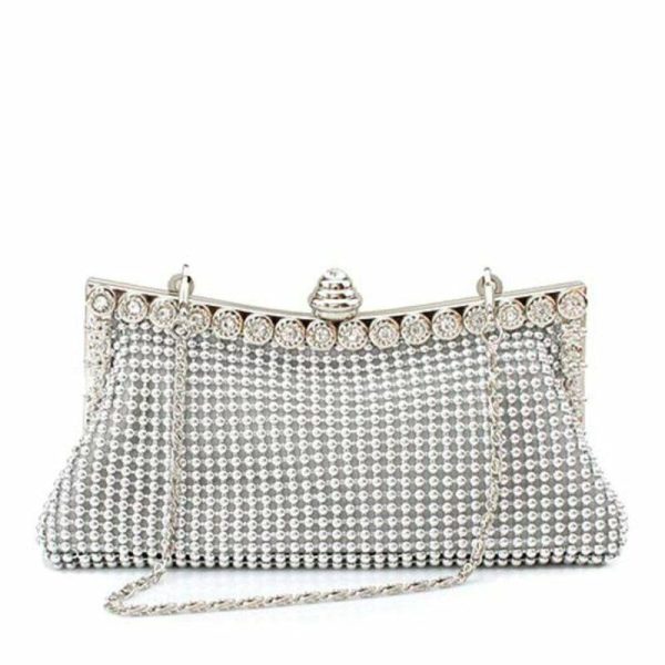 Clutches | Beading/Crystal/ Rhinestone Gorgeous Clutch Bags Silver – Womens