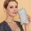 Clutches | Beading/Crystal/ Rhinestone Gorgeous Clutch Bags Silver – Womens