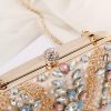 Clutches | Beading/Rhinestone Refined/Rhinestone Style Clutches & Evening Bags Champagne – Womens