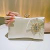 Clutches | Bowknot Clutch Bags/Clutches & Evening Bags Beige – Womens