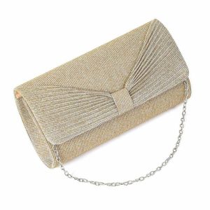 Clutches | Bowknot Elegant/Charming/Pretty/Refined Clutch Bags Champagne – Womens