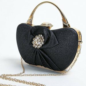 Clutches | Bowknot Unique Handbags Black – Womens