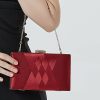 Clutches | Charming Clutch Bags Burgundy – Womens