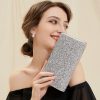 Clutches | Crystal/ Rhinestone Delicate Clutch Bags Silver – Womens