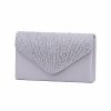 Clutches | Crystal/ Rhinestone Envelope Clutch Bags Silver – Womens