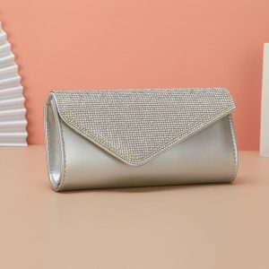 Clutches | Delicate/Shining Clutch Bags Silver – Womens