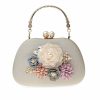 Clutches | Flower Elegant/Charming/Pretty/Refined Clutch Bags Champagne – Womens