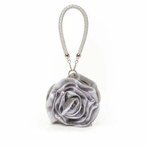 Clutches | Flower Unique Wristlets Silver – Womens