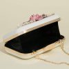 Clutches | Flower/Imitation Pearl/Metal Clutch Bags White – Womens